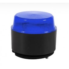 Signal beacon blue LED low with flat base 10-30V