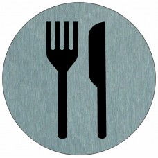 ALU info plate ф 75 мм "RESTAURANT"