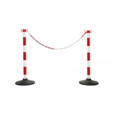 Set (set) 2 pcs. posts (100 cm) and 1.5 m PVC chain. Set (set) 2 pcs. posts (100 cm) and 1.5 m PVC chain.