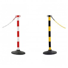 PVC Post 100 cm, ф 50 - 3 refl.stripes (4 kg) PVC Post 100 cm, ф 50 - 3 refl.stripes (4 kg)