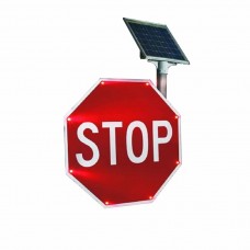 Traffic  AC Solar Powered LED  Sign STOP 