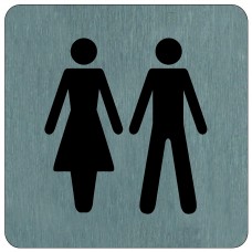 WC info plate aluminium WC info plate aluminium